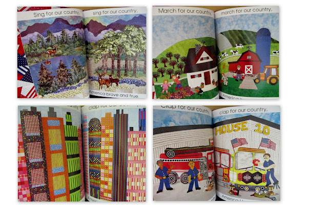 Quilted Illustrations for "Red, White and Blue" by Debbie Clement photo of: Quilted Illustrations for "Red, White and Blue" by Debbie Clement