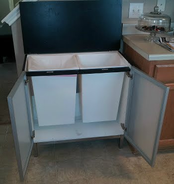 Bathroom Sink Base to Trash/Recycling Center Last Minute Geek