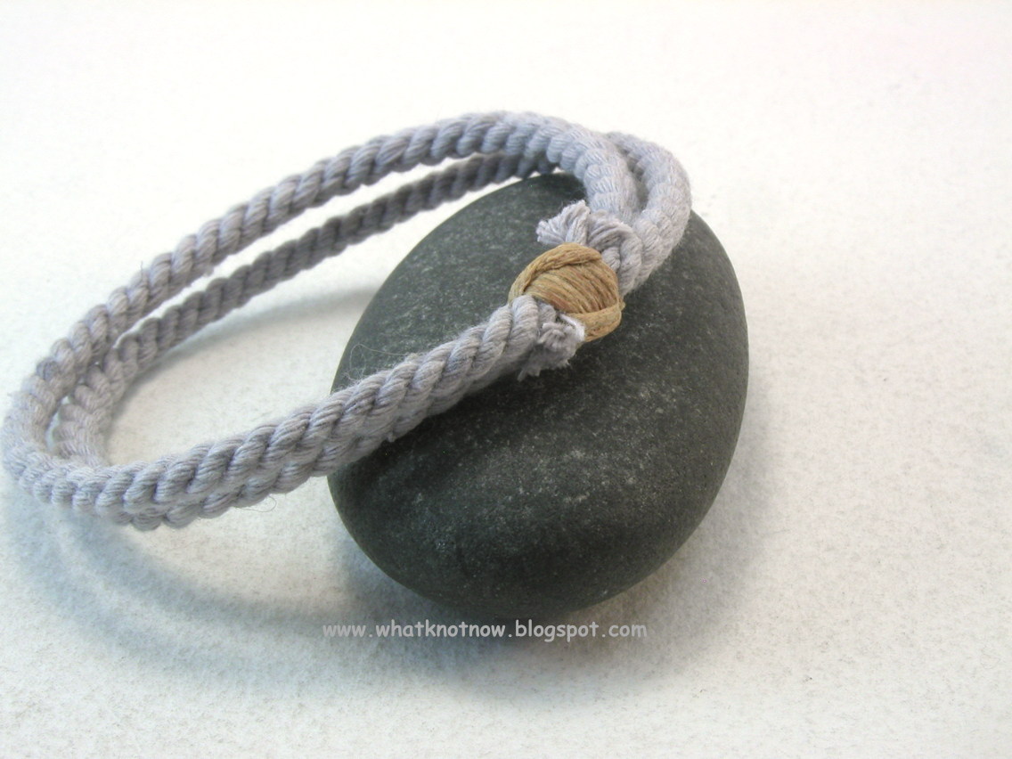Knots and fiber bracelets handmade rope double loop bracelet 3646