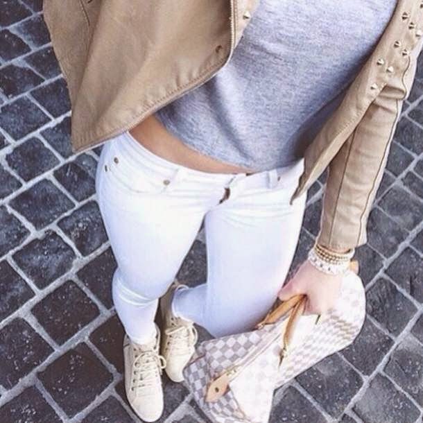 How to Chic PEACH LEATHER JACKET