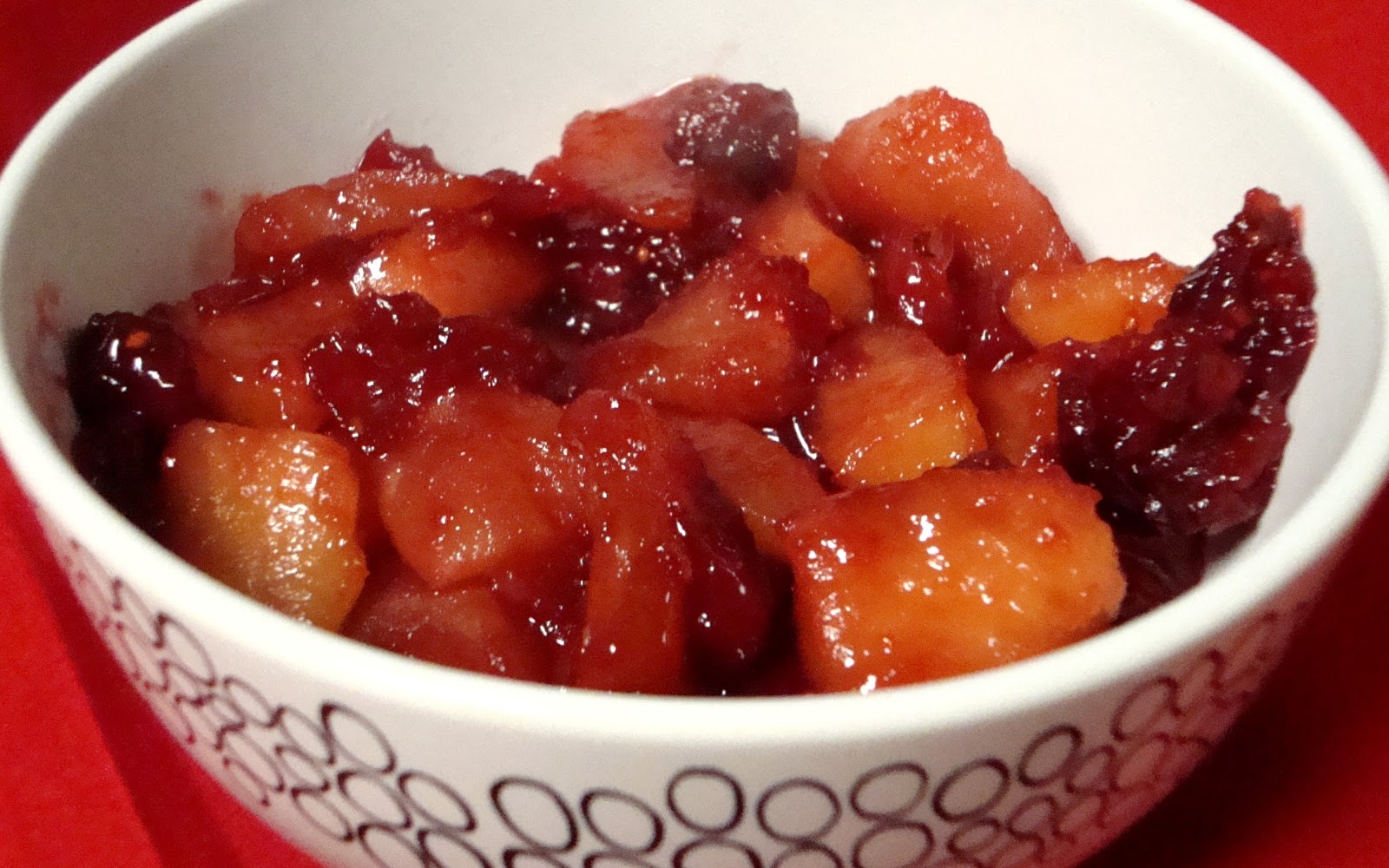 Food Floozie Brandied Apple Cranberry Compote