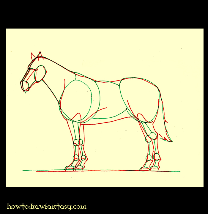 como dibujar: como dibujar caballos