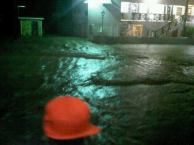Speightstown under water early this morning