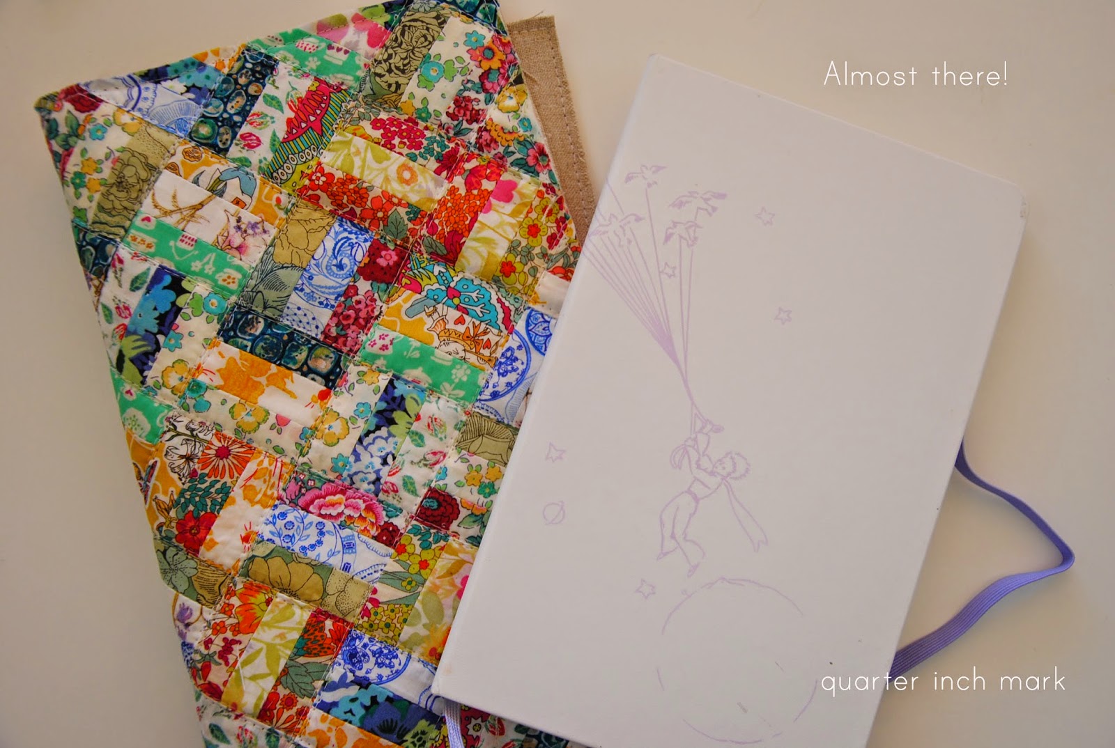 1/4" mark Tutorial Hana Patchwork Book/Planner Cover