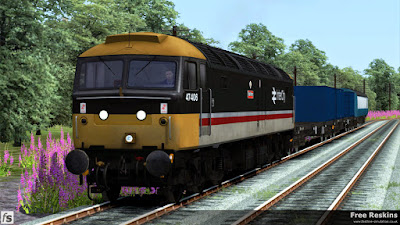 Fastline Simulation - Free Reskin: Class 47 47406 'Rail Riders' in original InterCity livery. A reskin of the European Assets class 47 for a scenario forming part of our Bullion Carriers expansion for Train Simulator.