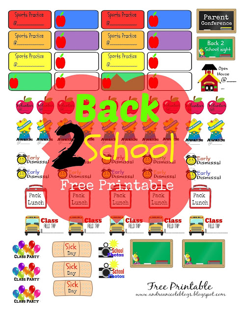 free back to school planner stickers and printables school planners printable