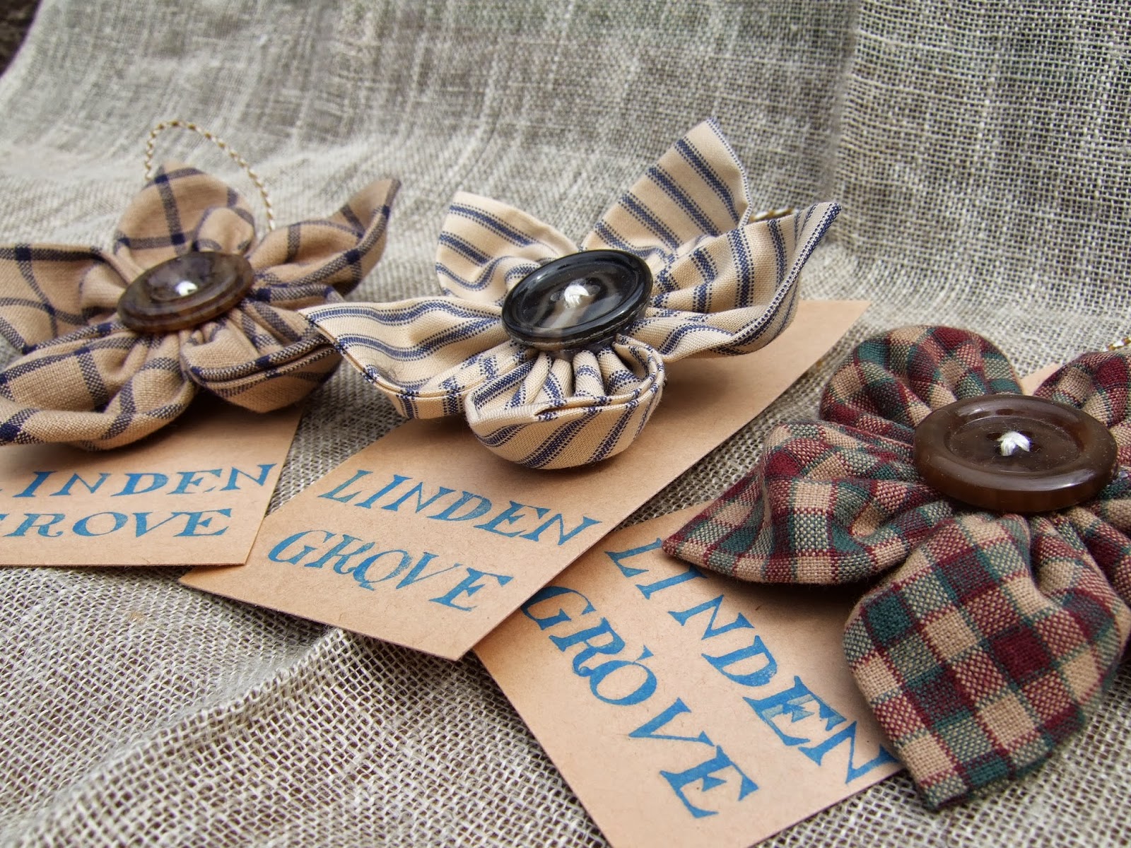 Linden Grove A Return to Fabric Flower Brooches