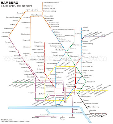 Hamburg Undeground (U-Bahn) Map