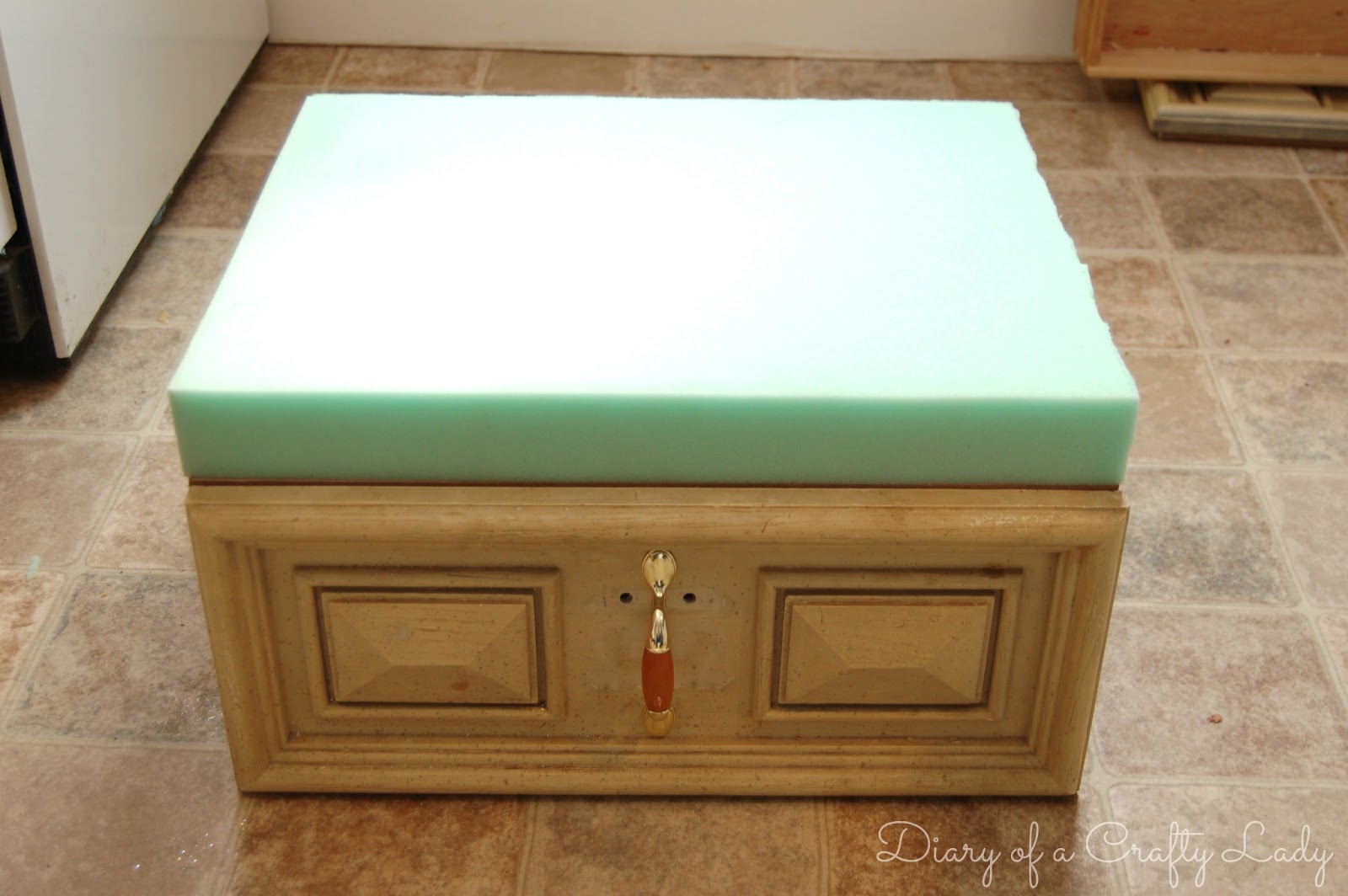 Diary of a Crafty Lady Old Drawer Ottoman