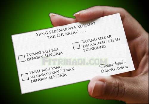 kad perempuan punggung bra seksi tegur