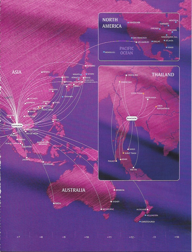 Thai Airways Route Map The Timetablist: Thai Airways: The Eastward Route Network, 2013