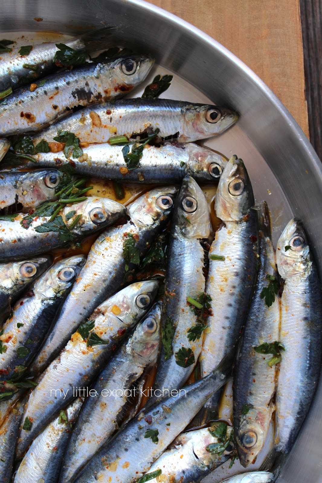 My Little Expat Kitchen Oven baked marinated sardines with chermoula sauce