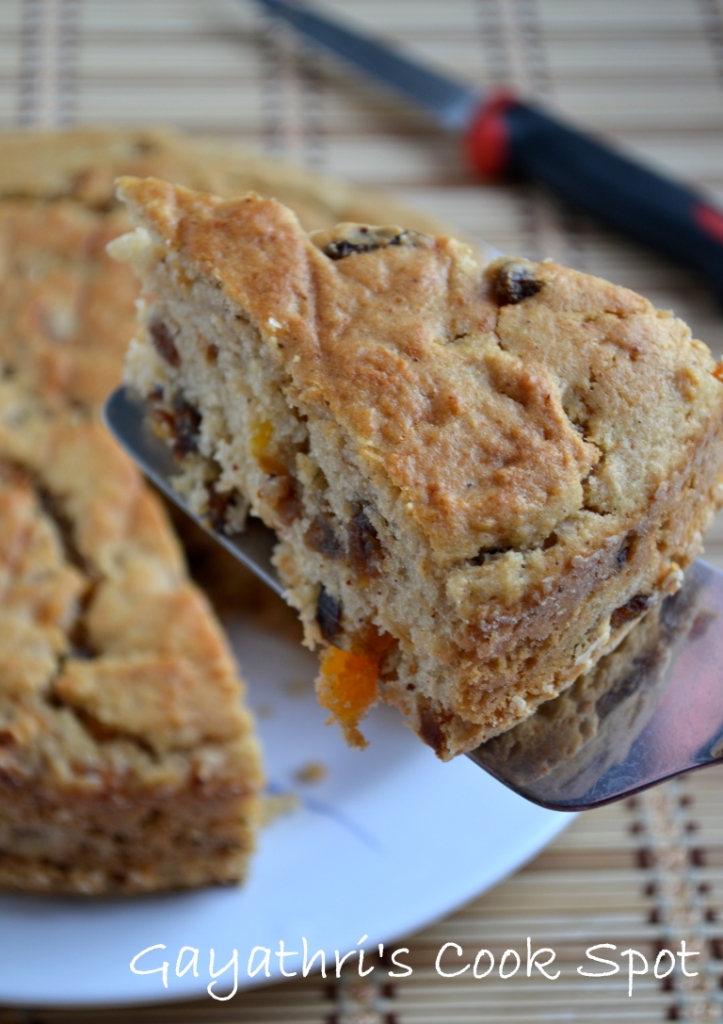Gayathri's Cook Spot Eggless Butter Milk Fruit Cake