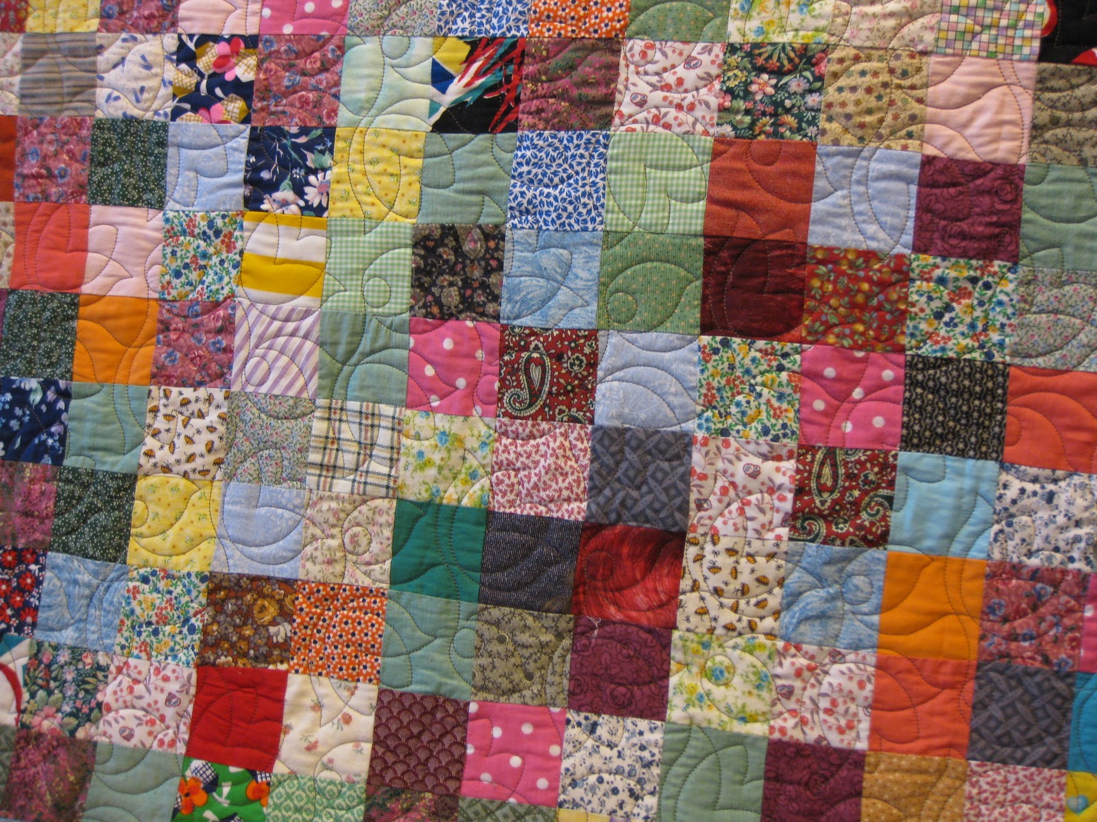 Millie's Quilting Postage Stamp Quilt again