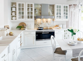 biała kuchnia shabby chic