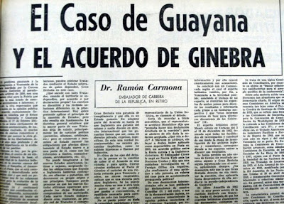 Guyano no puede incumplir lo establecido en el Acuerdo de Ginebra de 1966