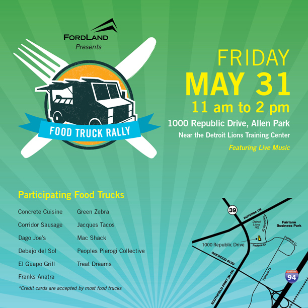 debajo del sol at fordland friday may 31 food truck rally flyer