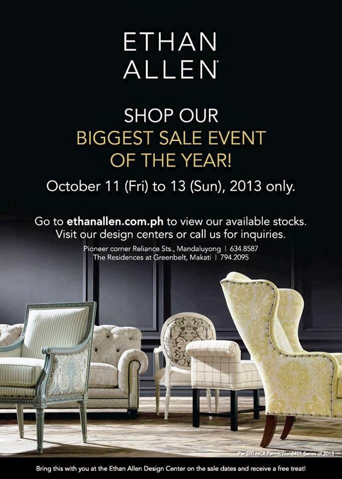 Manila Shopper Ethan Allen Anniversary SALE Oct 1113 2013