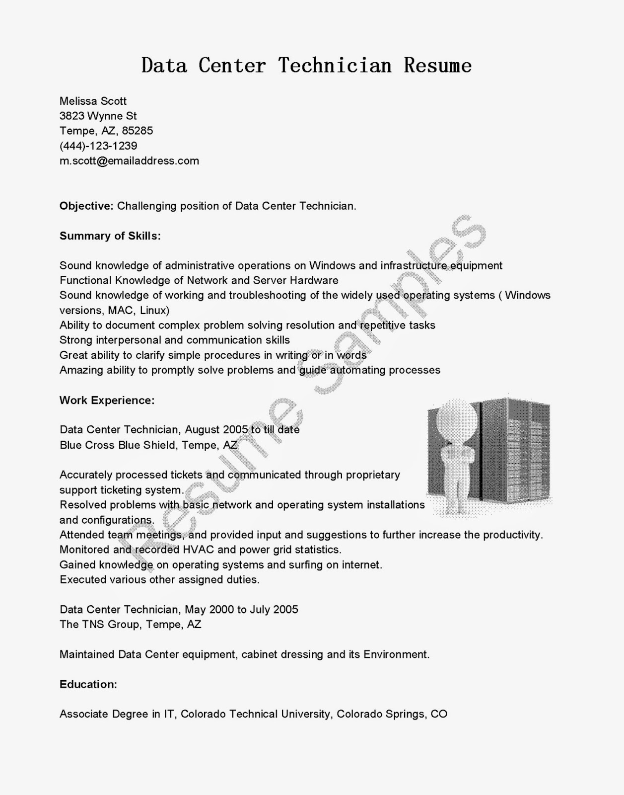 resume for dialysis technician