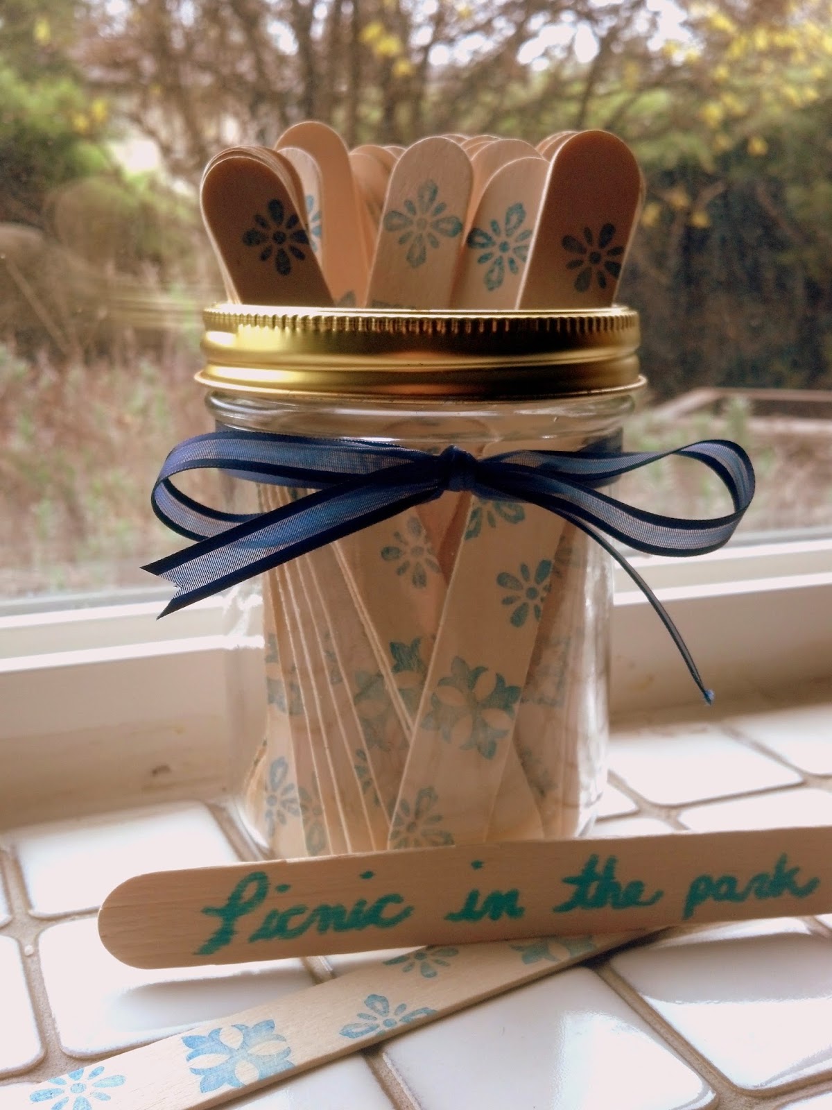 Crafty Wedding on a Budget Date Jar with Decorative Sticks