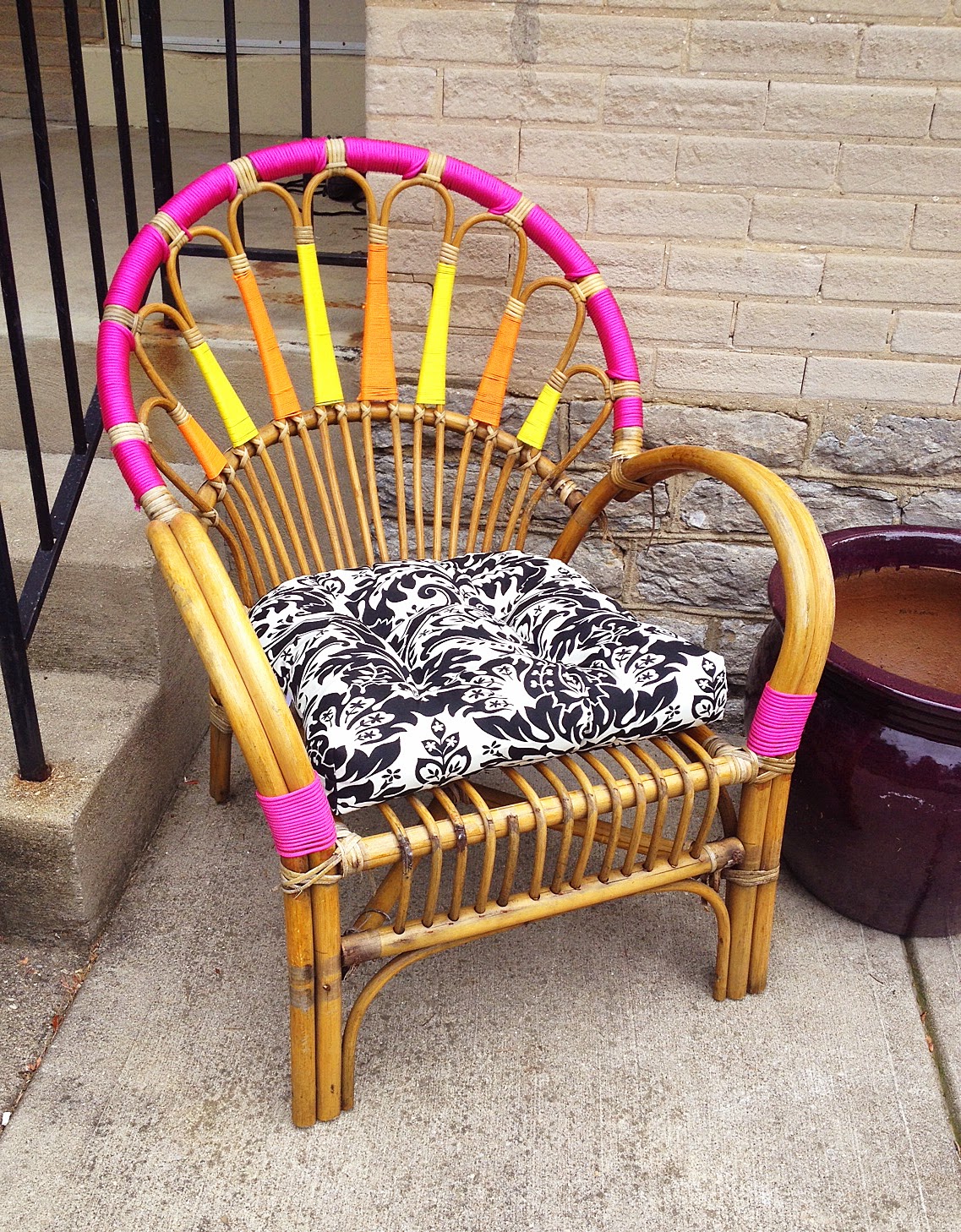A Soliloquy by Bethany It's a Wrap! Rattan Chair Makeover