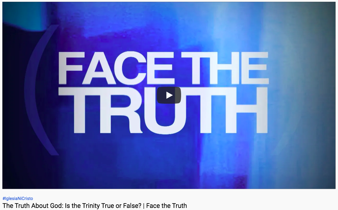 Great video to watch: The Truth About God: Is the Trinity True or False? | Face the Truth