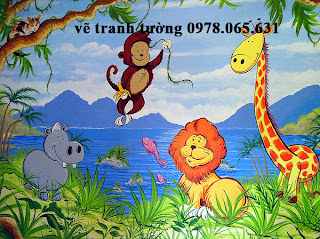 vẽ tranh tường mầm non vẽ tranh tường phòng bé