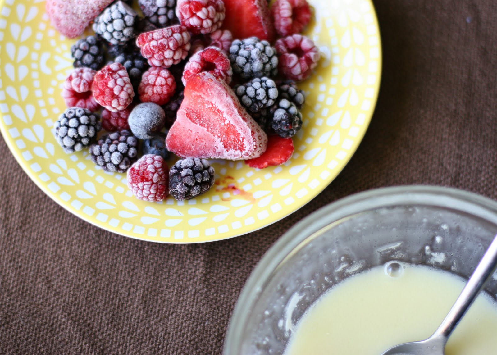 Sweet Cheeks in the Kitchen. Frozen Summer Berries with Warmed White