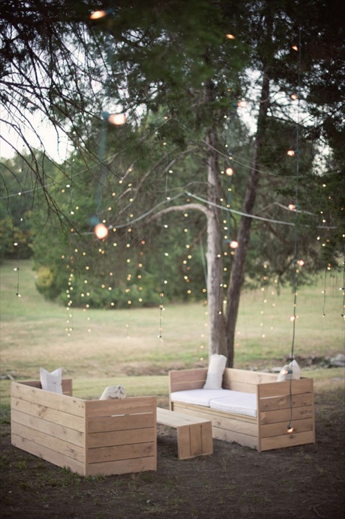 Pallet Outdoor Furniture with Lights