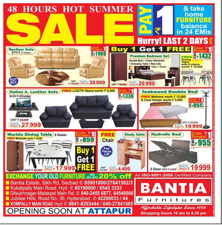 Best furniture deals in hyderabad