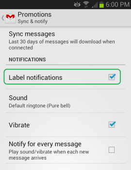 Notification Setting in Gmail App: Intelligent Computing