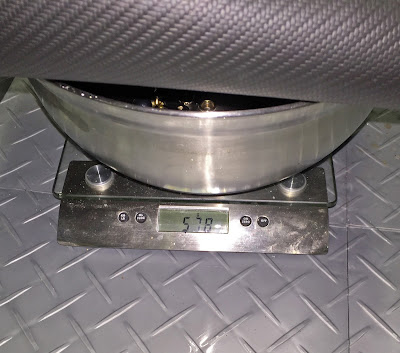 Caterham boot cover (no hood sticks) weighed in at 578g (inc fasteners)