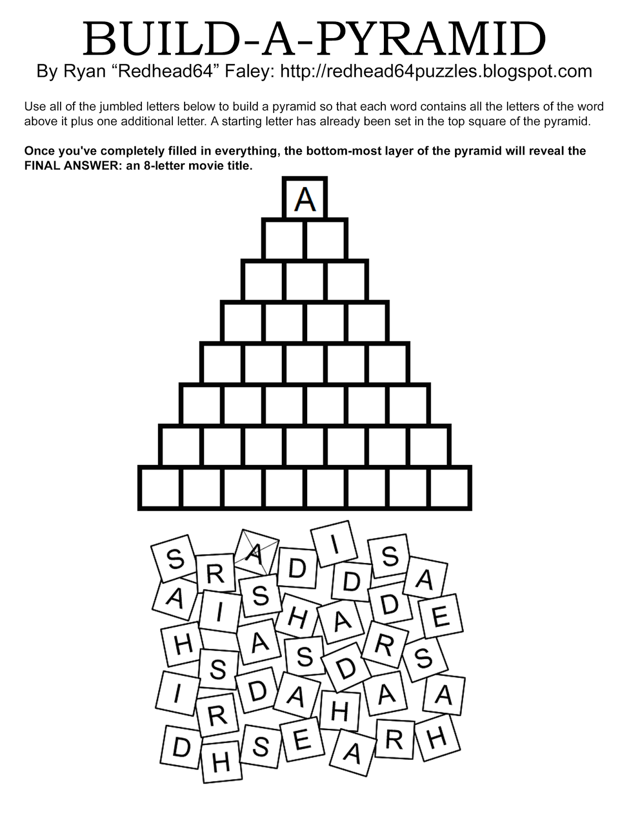 word pyramid maker