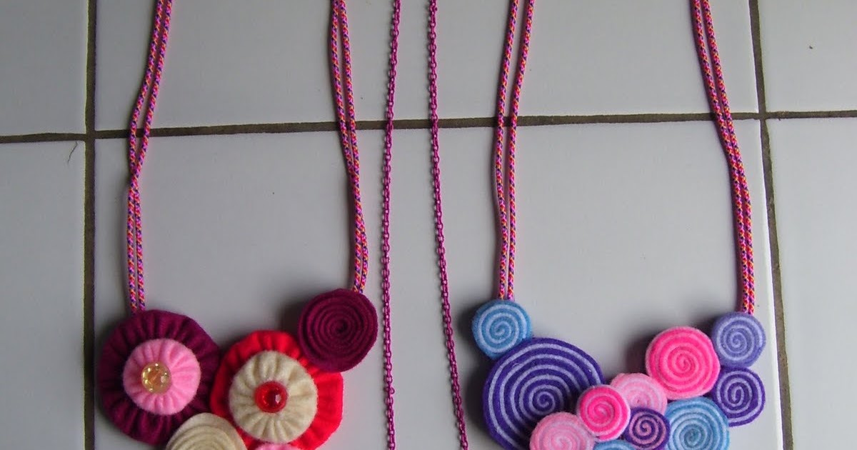 My World Cara Membuat Kalung Dari Flanel Dan Kain Perca Halus