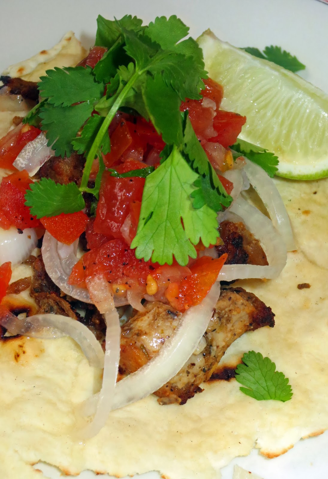 Jo and Sue Pork Carnitas on Homemade Flour Tortillas (4 recipes)