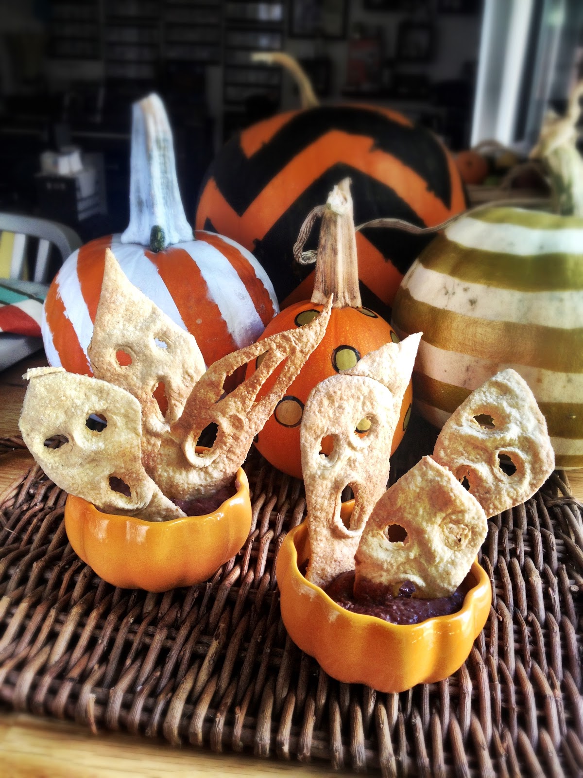 cowboy black bean dip and halloween scary food idea