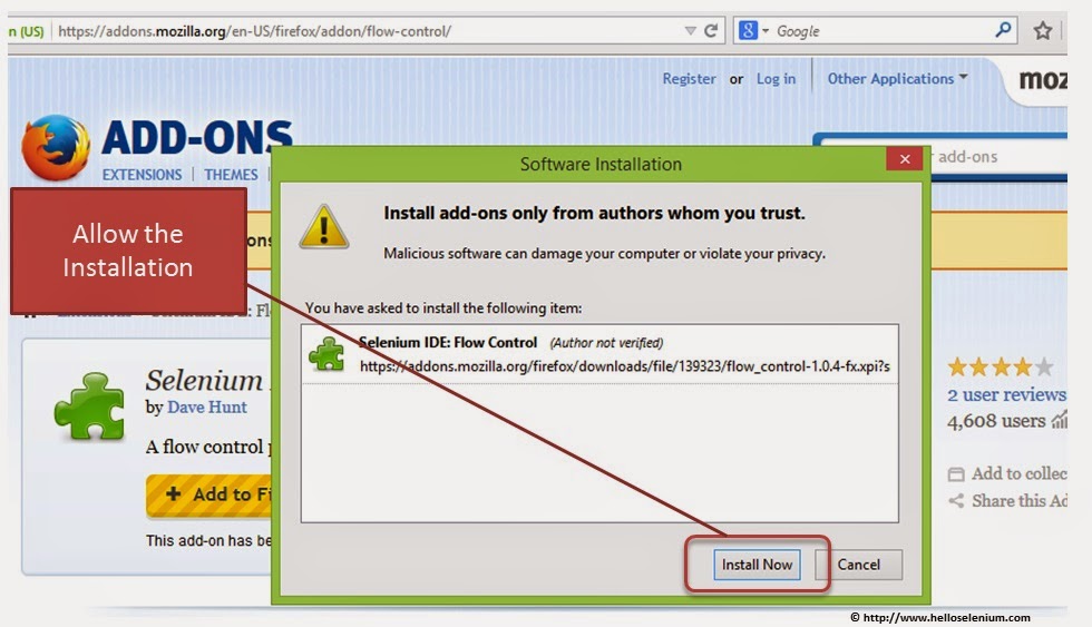 HOW TO INSTALL FLOW CONTROL? Hello Selenium