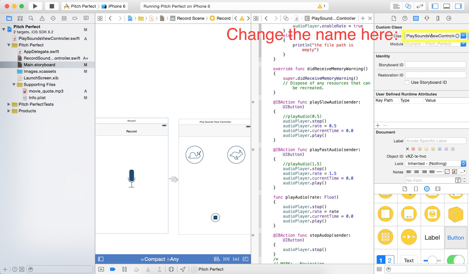 How to Change the Name of the View Controller in Xcode A Taste of Swift