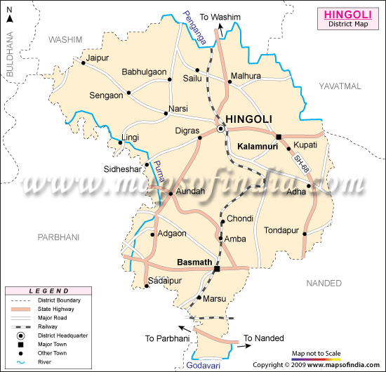 Hingoli In Maharashtra Map Genral-Knowledge In Maharashtra: Hingoli
