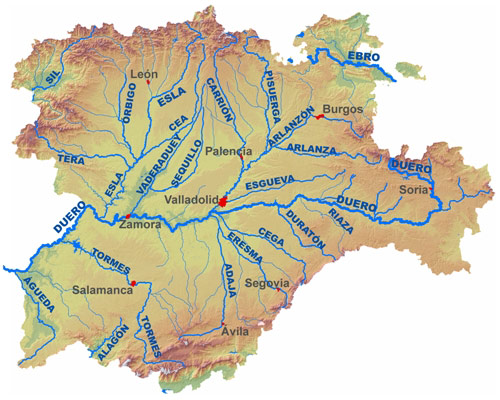 Get Mapa Fisico España Rios Y Afluentes PNG