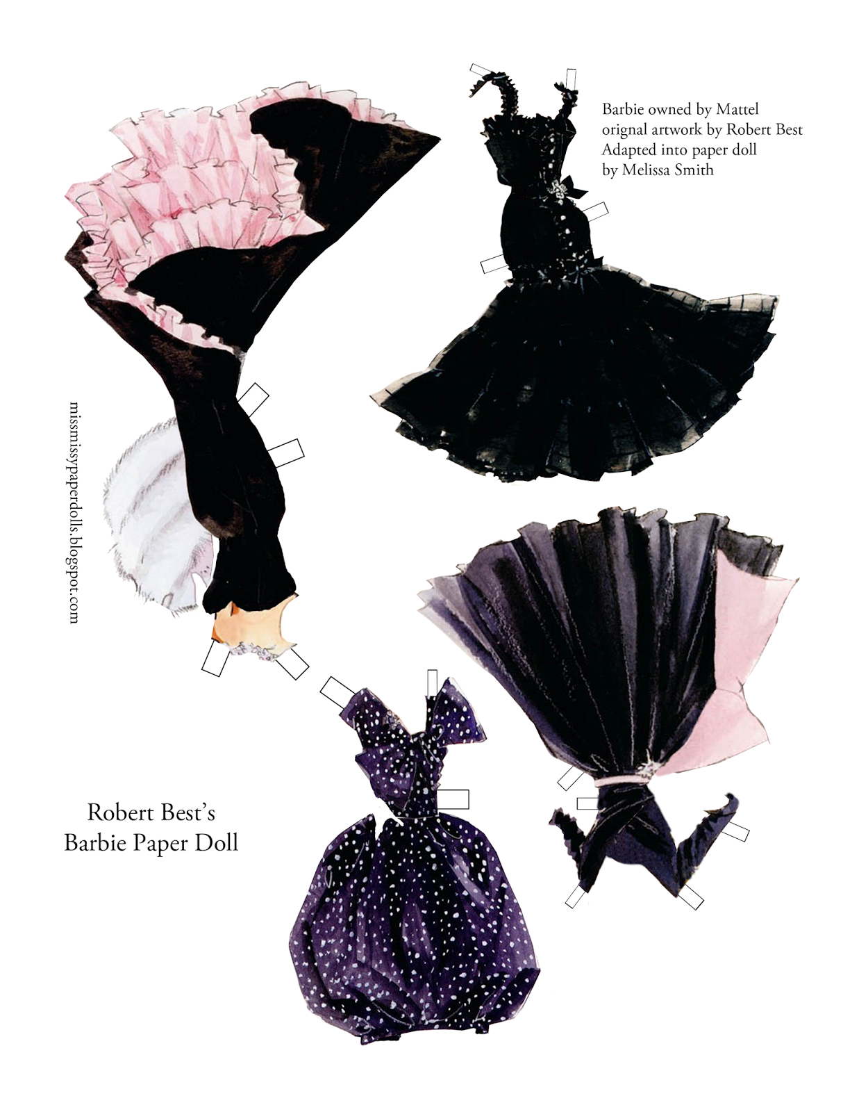 Miss Missy Paper Dolls: Robert Best Barbie Paper Doll