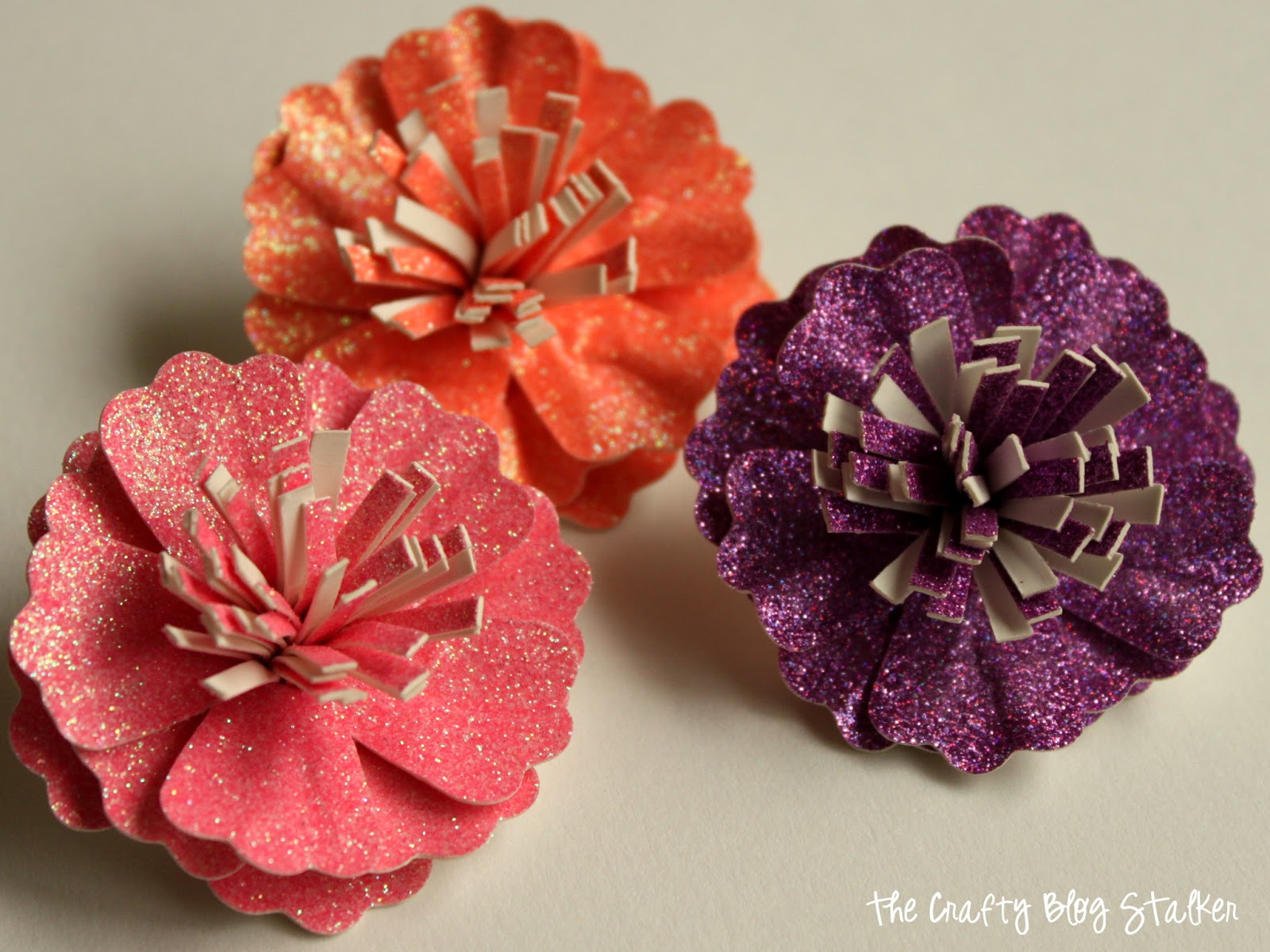 Glitter Paper Flower Frame with American Crafts The Crafty Blog Stalker