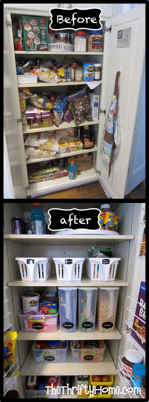 The Thrifty Home Simple Solutions To Organize A Deep Pantry My Pantry Is Very Deep And Things Tend To Get Lost In It S Depths I Spent 1 Day Ping Organizing Came Up With Some Solutions