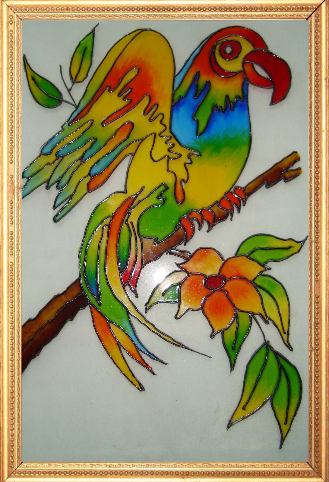 Bird Glass Painting