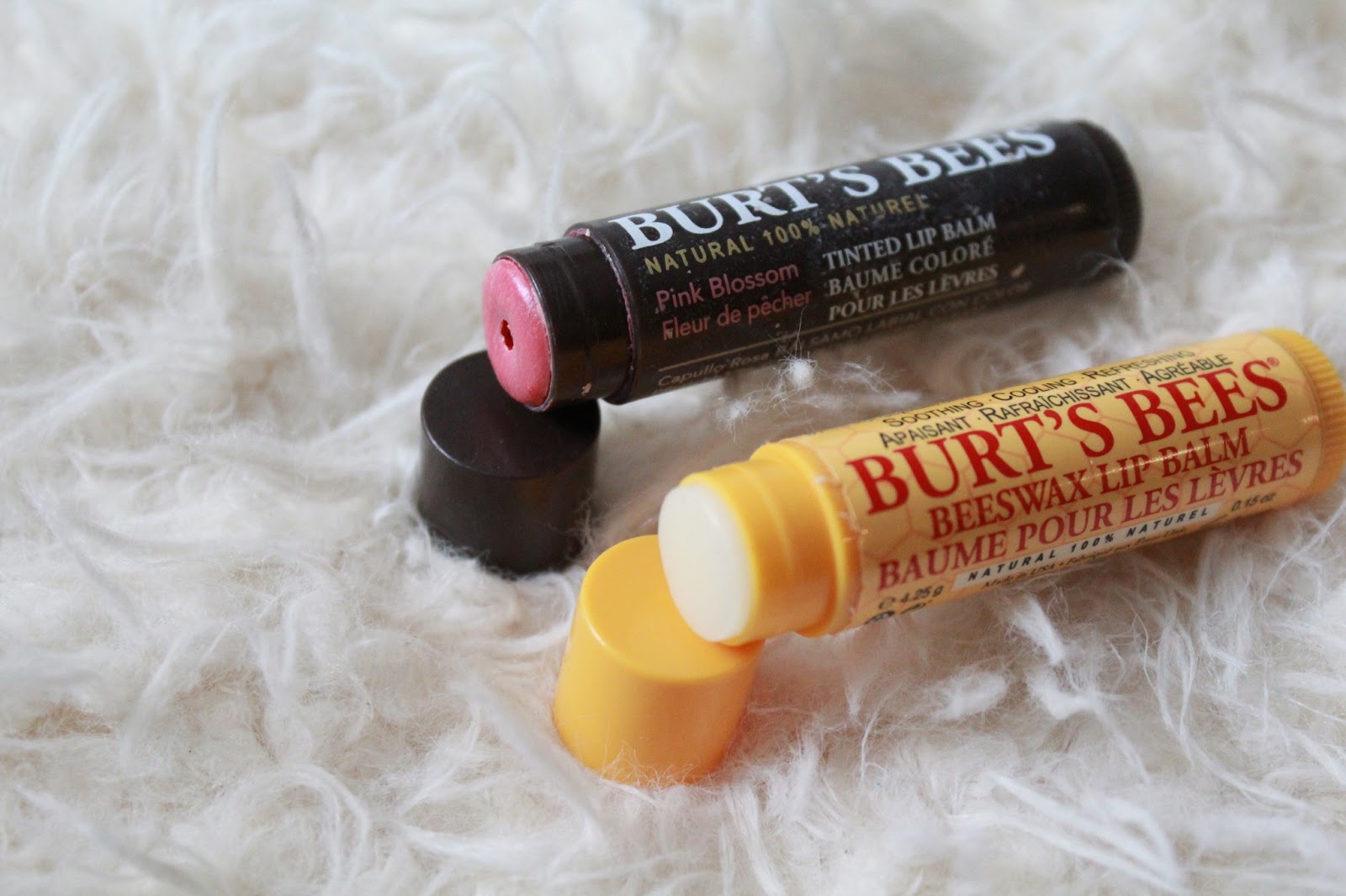 Burt's Bees Tinted and Beeswax Lip Balms Inthefrow
