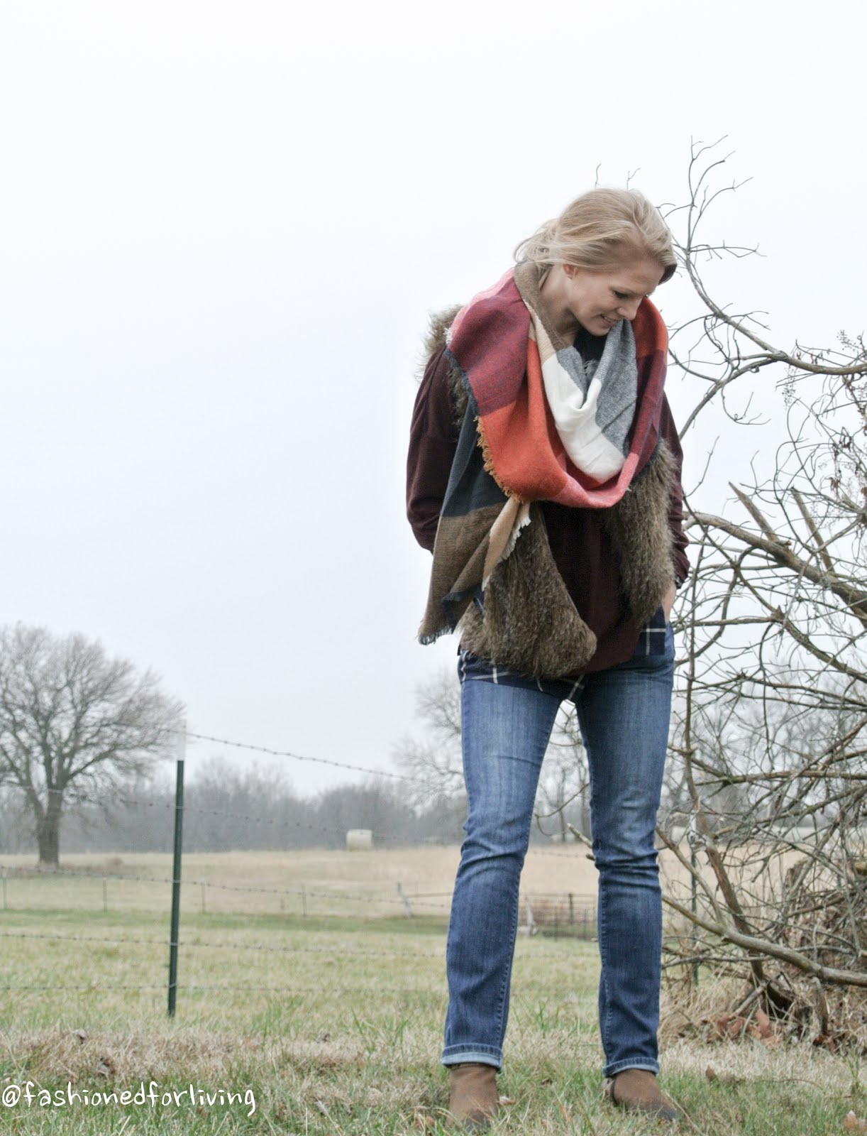 Fashioned For Living Easy Everyday Outfit Tunic Shirt, Boyfriend