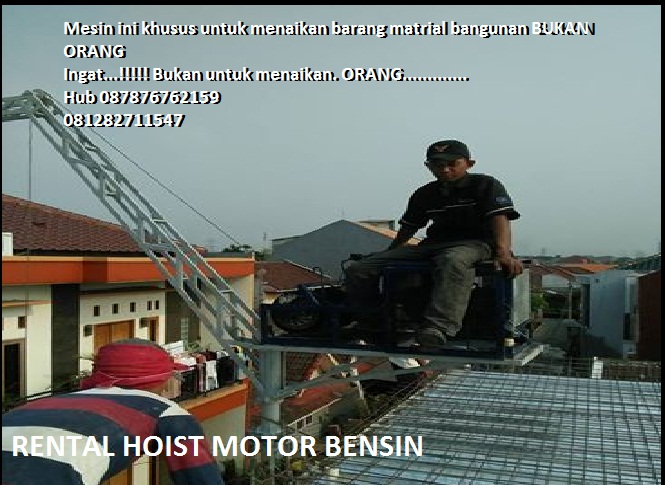 seting mesin hois untuk cor dak