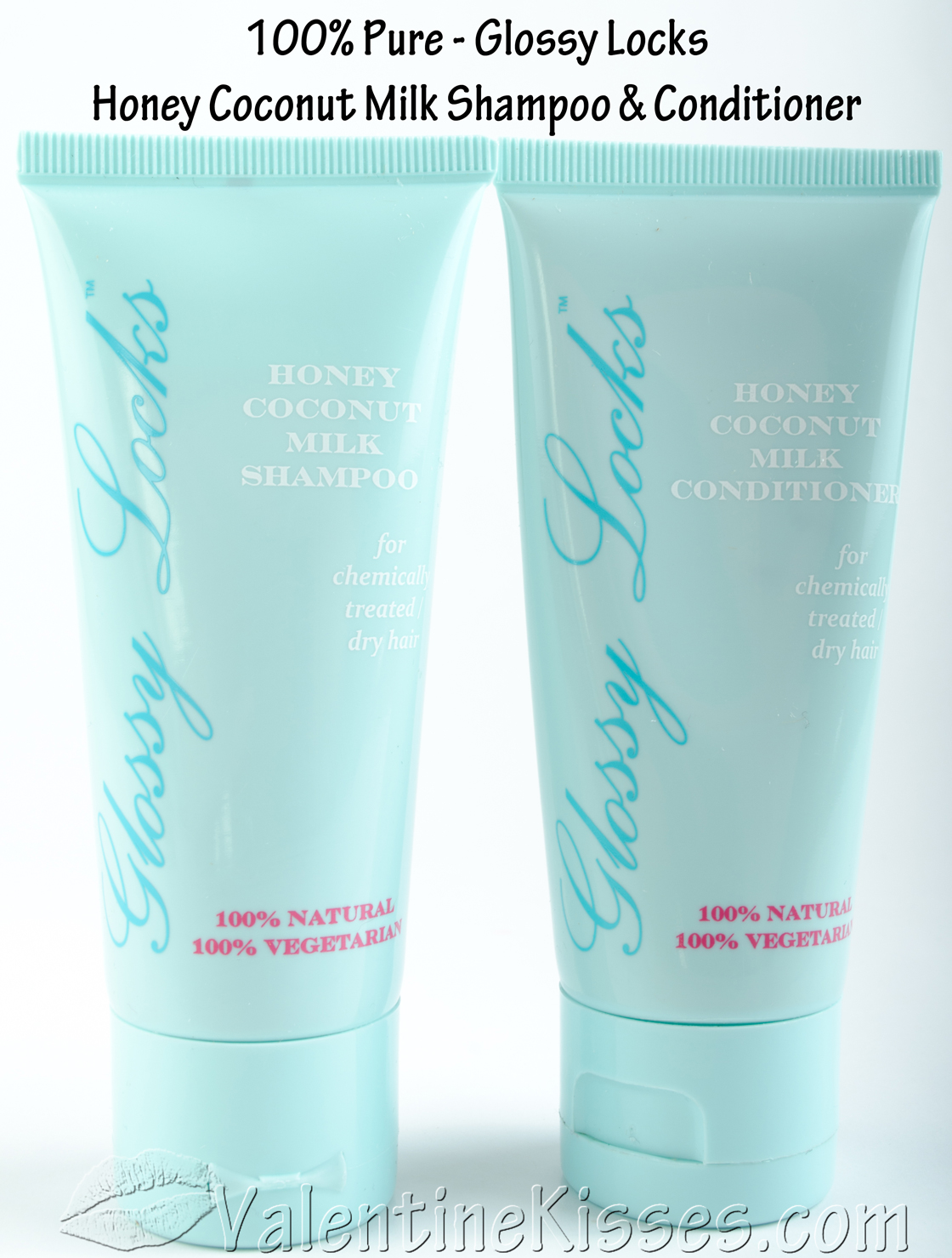 Valentine Kisses 100 Pure Glossy Locks Honey Coconut Milk Shampoo