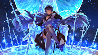 Tapeta Full HD z Akame Ga Kill z Esdeath na lodowym tronie