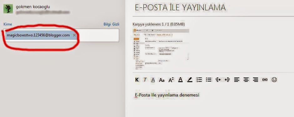blog e-posta ile yayınlama